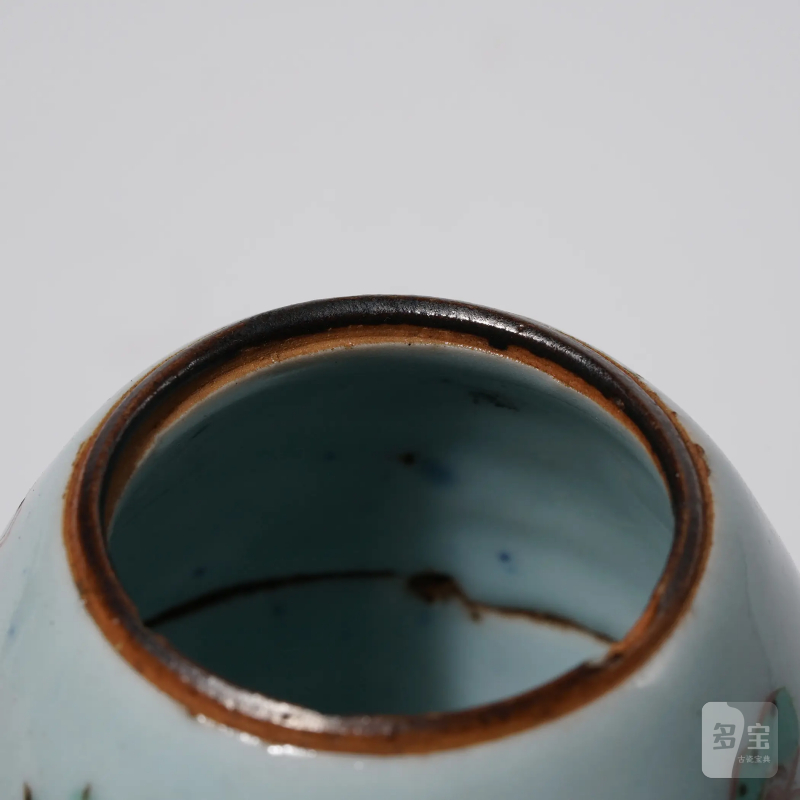 明崇祯 景德镇古渡五彩花蝶茶入 - 图11